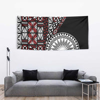 Red Tongan Ngatu Fonulei Pattern Tapestry LT9 - Polynesian Pride