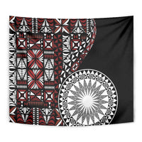 Red Tongan Ngatu Fonulei Pattern Tapestry LT9 - Polynesian Pride