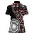 Red Tongan Ngatu Fonulei Pattern Women Polo Shirt