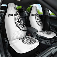 Hawaii and Japanese Culture Personalised Car Seat Cover With Polynesian Tribal Tattoo Style LT9 One Size White - Polynesian Pride