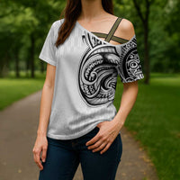Hawaii and Japanese Culture Personalised Cross Shoulder Shirt With Polynesian Tribal Tattoo Style LT9 - Polynesian Pride