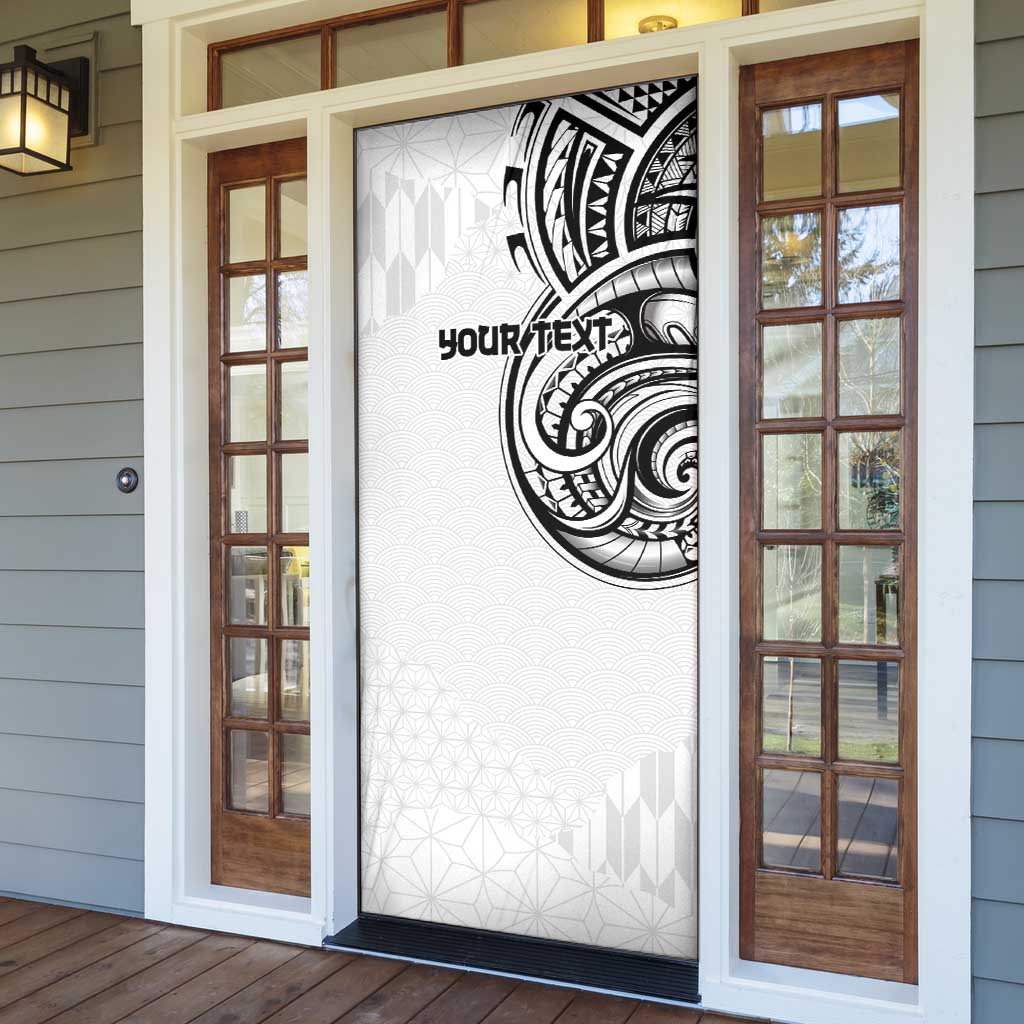 Hawaii and Japanese Culture Personalised Door Cover With Polynesian Tribal Tattoo Style LT9 - Polynesian Pride