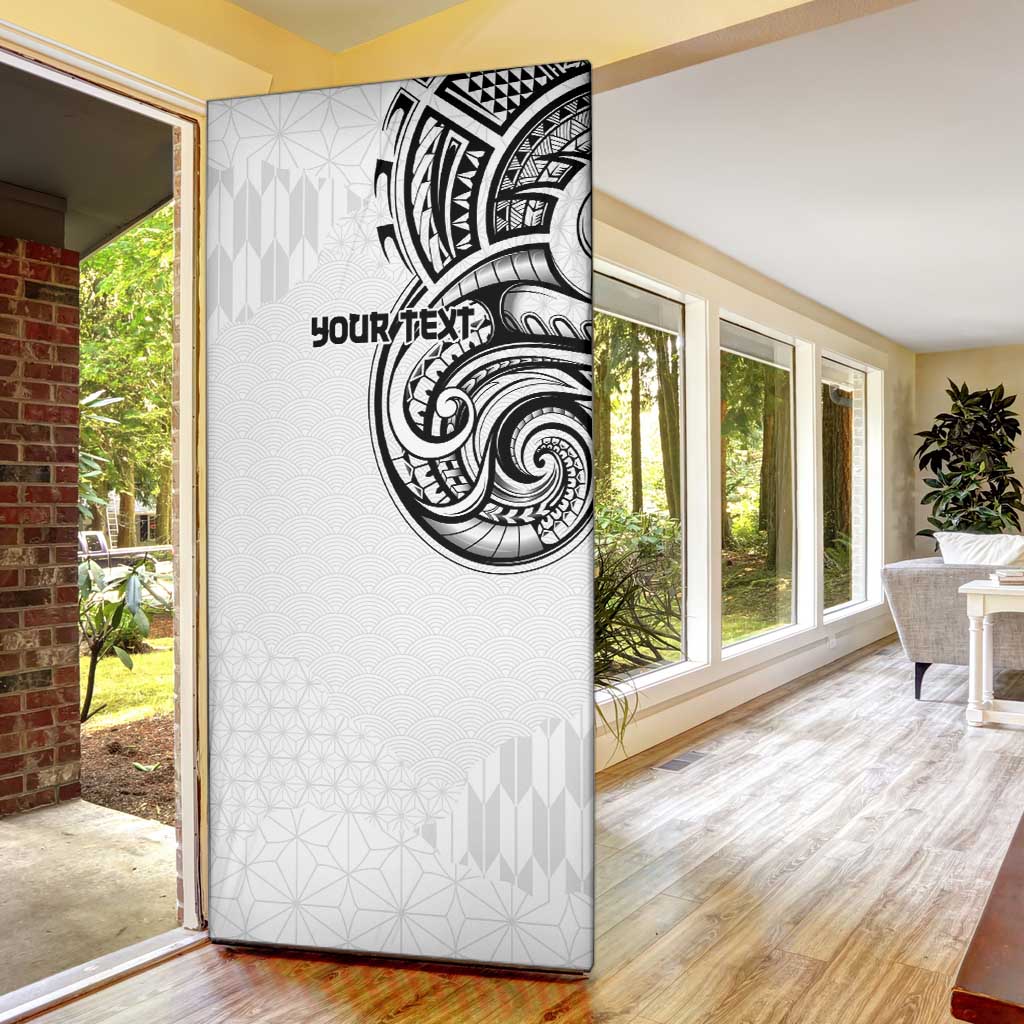 Hawaii and Japanese Culture Personalised Door Cover With Polynesian Tribal Tattoo Style LT9 - Polynesian Pride