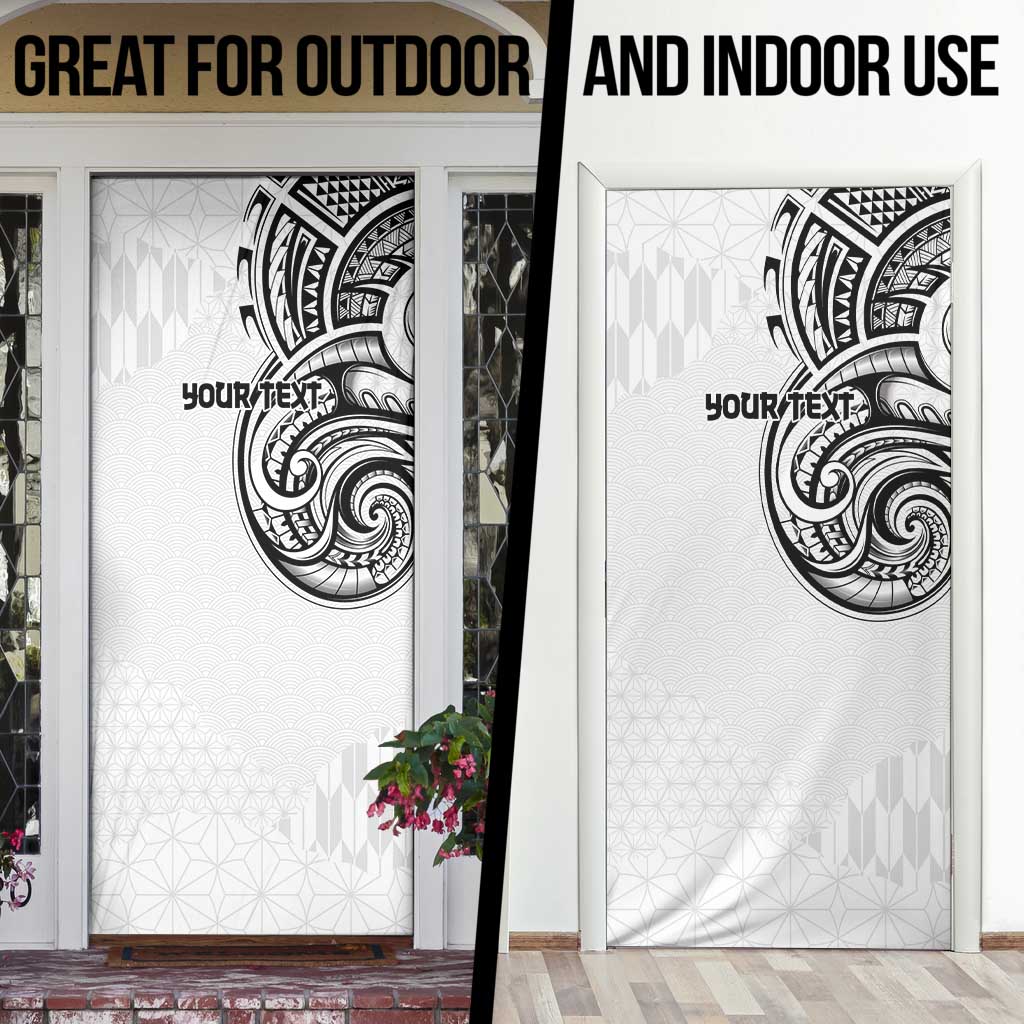Hawaii and Japanese Culture Personalised Door Cover With Polynesian Tribal Tattoo Style LT9 - Polynesian Pride