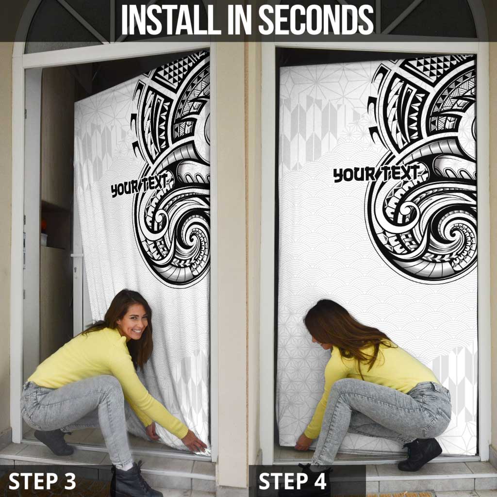 Hawaii and Japanese Culture Personalised Door Cover With Polynesian Tribal Tattoo Style LT9 - Polynesian Pride