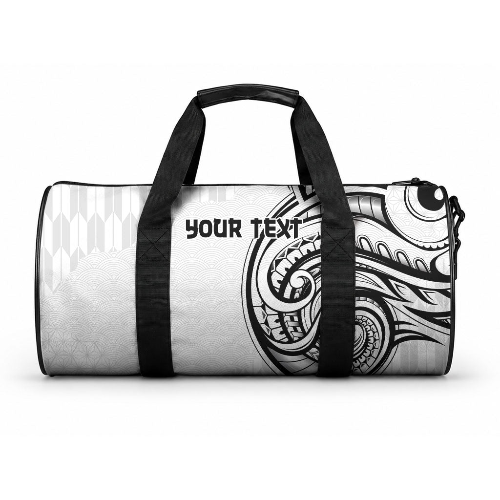 Hawaii and Japanese Culture Personalised Duffle Bag With Polynesian Tribal Tattoo Style