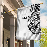 Hawaii and Japanese Culture Personalised Garden Flag With Polynesian Tribal Tattoo Style LT9 House Flag White - Polynesian Pride