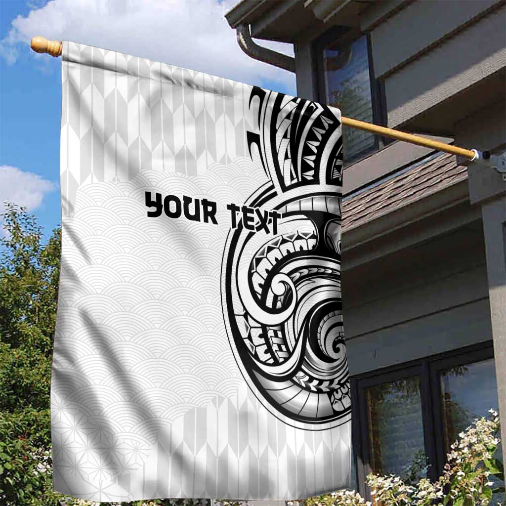 Hawaii and Japanese Culture Personalised Garden Flag With Polynesian Tribal Tattoo Style LT9 - Polynesian Pride