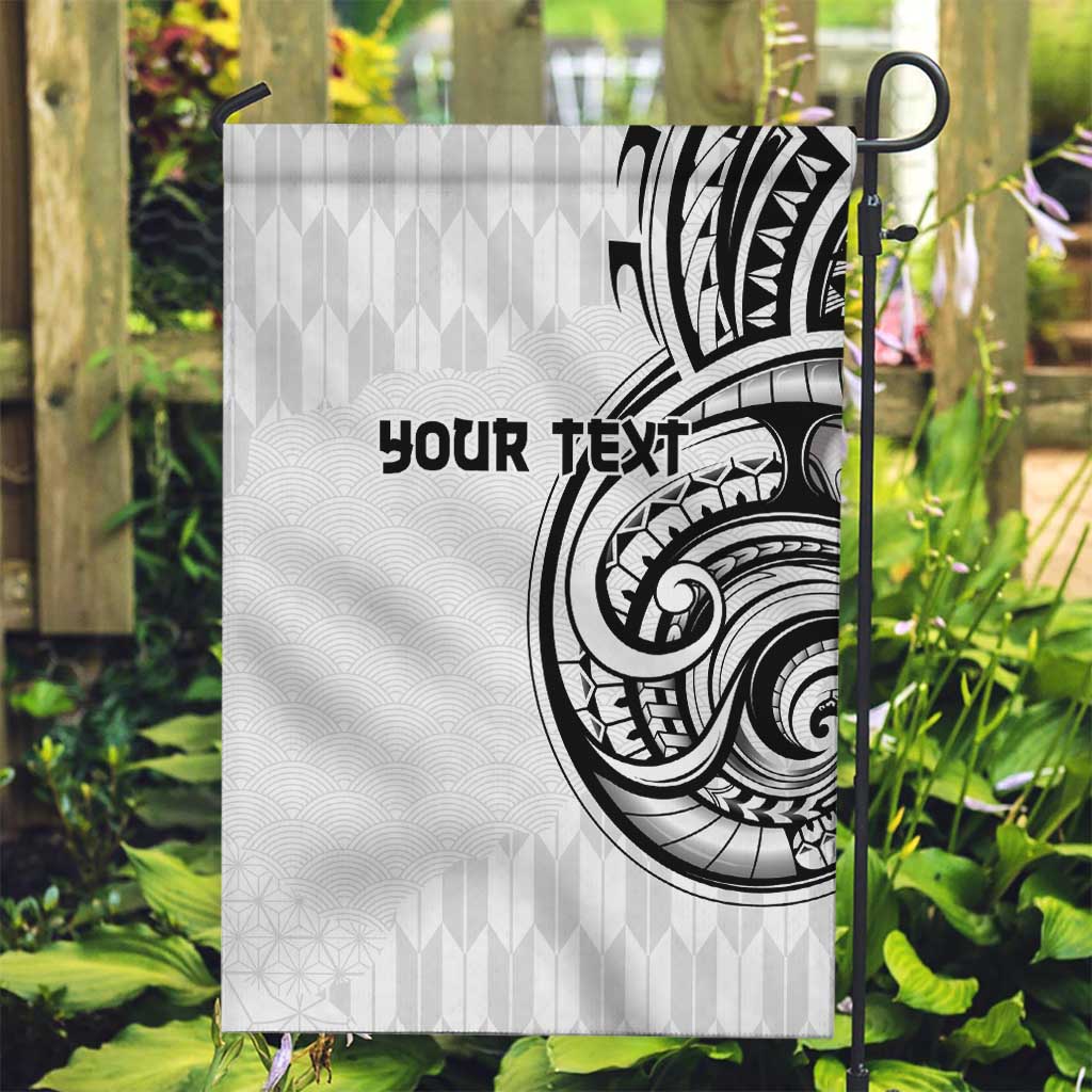 Hawaii and Japanese Culture Personalised Garden Flag With Polynesian Tribal Tattoo Style LT9 Garden Flag White - Polynesian Pride