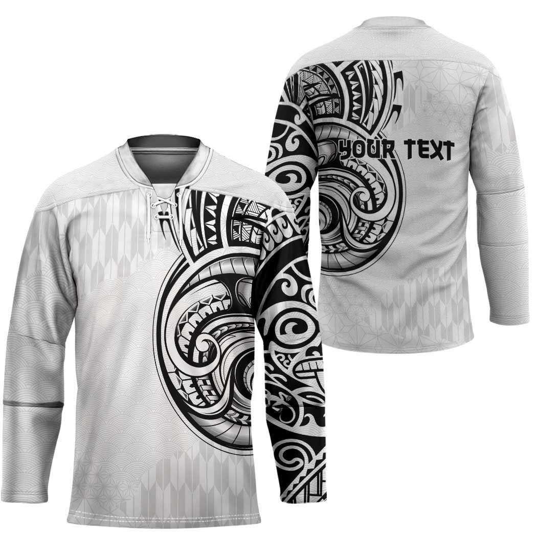 Hawaii and Japanese Culture Personalised Hockey Jersey With Polynesian Tribal Tattoo Style LT9 - Polynesian Pride