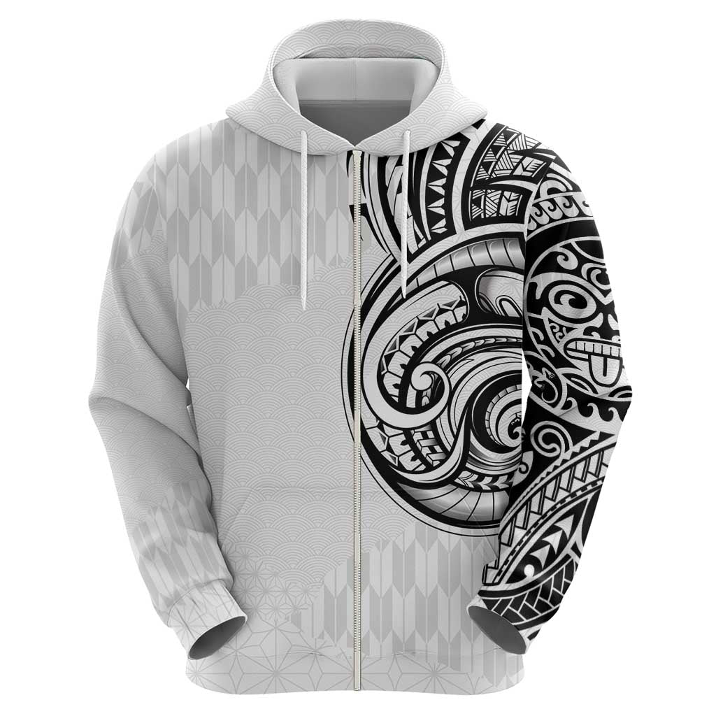 Hawaii and Japanese Culture Personalised Hoodie With Polynesian Tribal Tattoo Style LT9 - Polynesian Pride