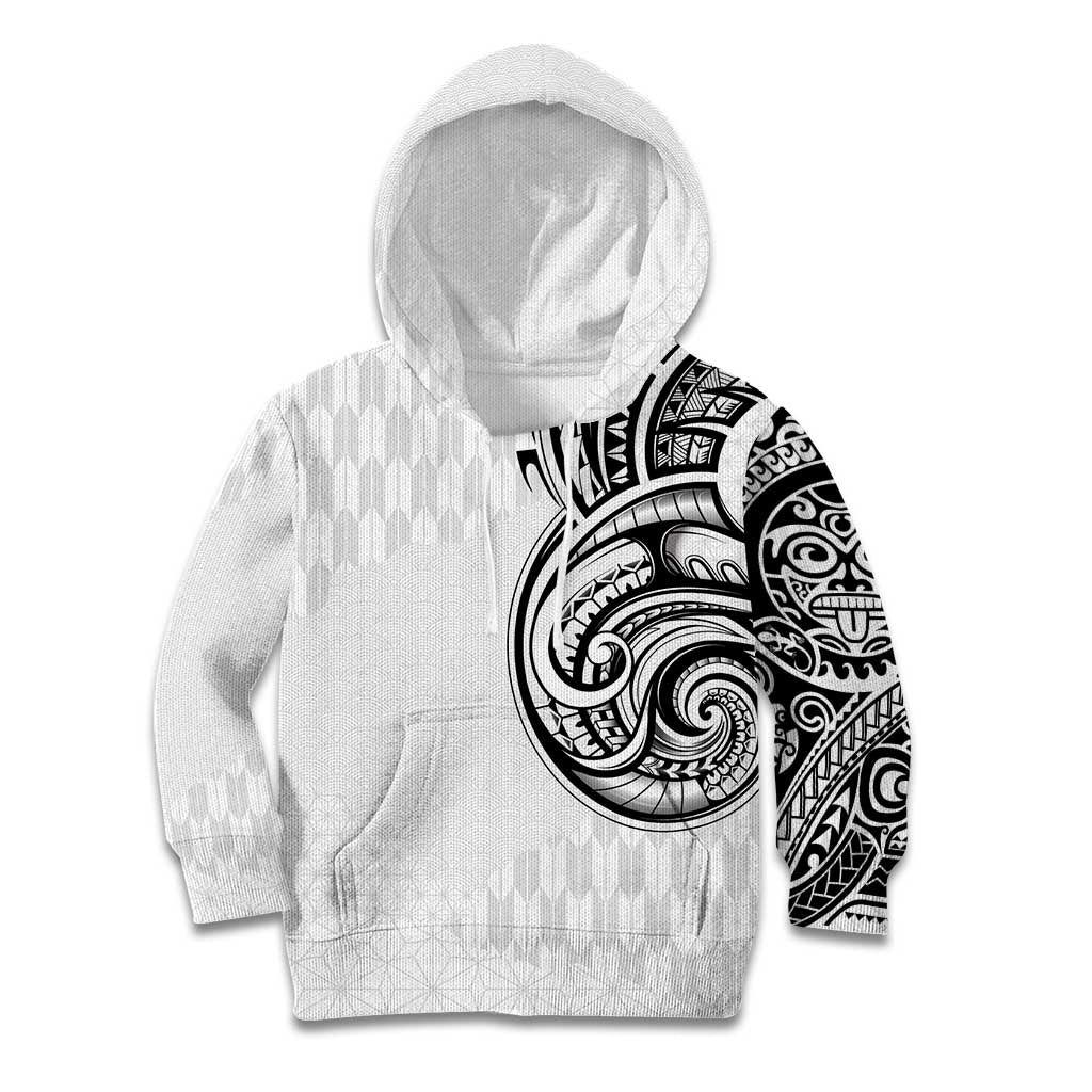 Hawaii and Japanese Culture Personalised Kid Hoodie With Polynesian Tribal Tattoo Style LT9 Hoodie White - Polynesian Pride