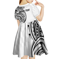 Hawaii and Japanese Culture Personalised Kid Short Sleeve Dress With Polynesian Tribal Tattoo Style LT9 - Polynesian Pride