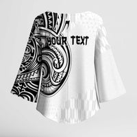 Hawaii and Japanese Culture Personalised Kimono Sleeve Blouse With Polynesian Tribal Tattoo Style LT9 - Polynesian Pride