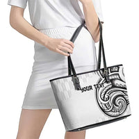 Hawaii and Japanese Culture Personalised Leather Tote Bag With Polynesian Tribal Tattoo Style LT9 - Polynesian Pride