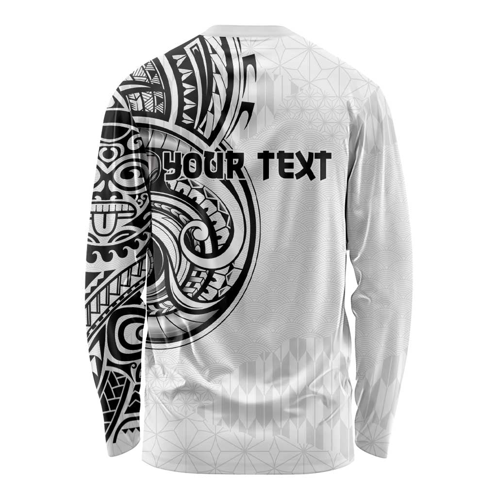 Hawaii and Japanese Culture Personalised Long Sleeve Shirt With Polynesian Tribal Tattoo Style LT9 - Polynesian Pride