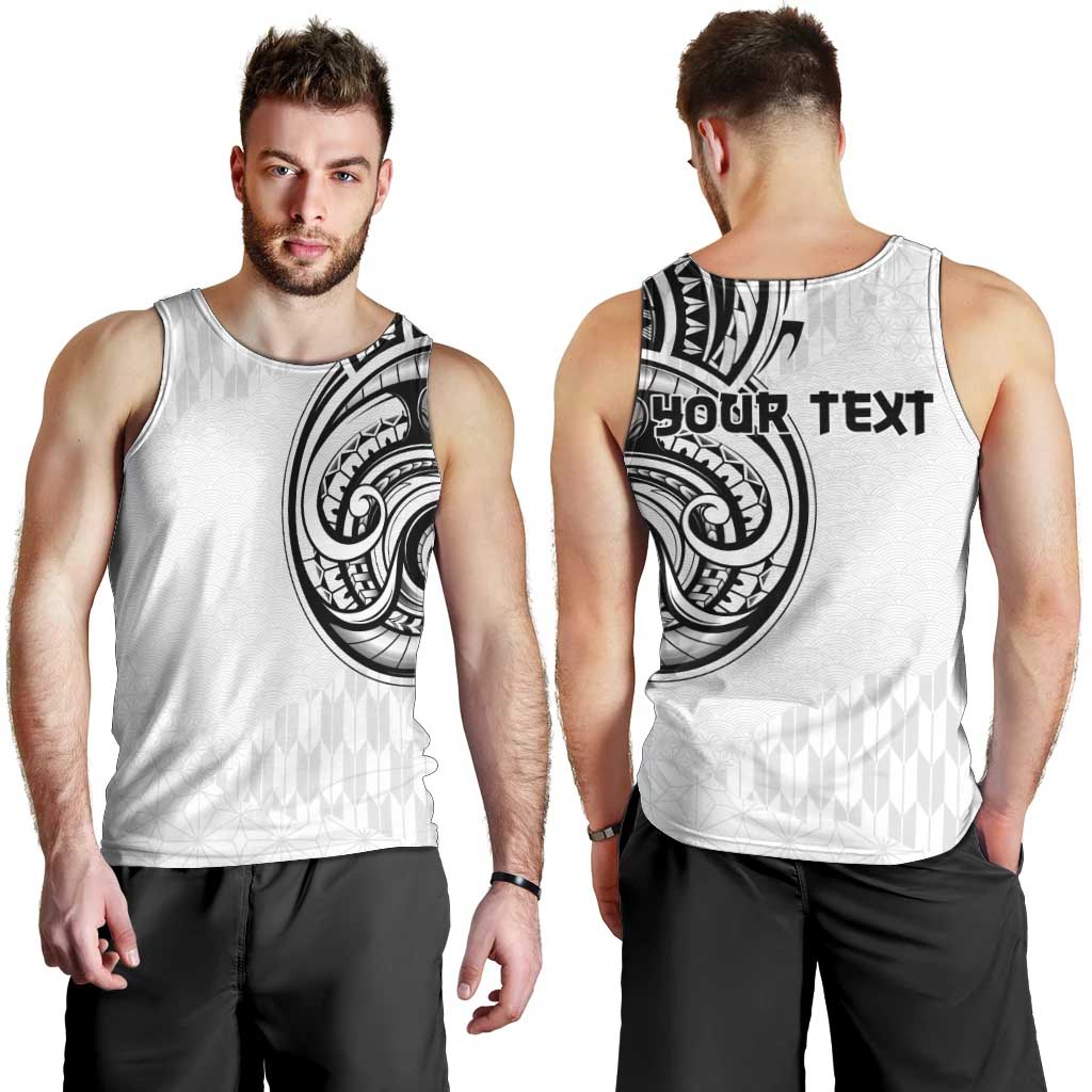 Hawaii and Japanese Culture Personalised Men Tank Top With Polynesian Tribal Tattoo Style LT9 - Polynesian Pride