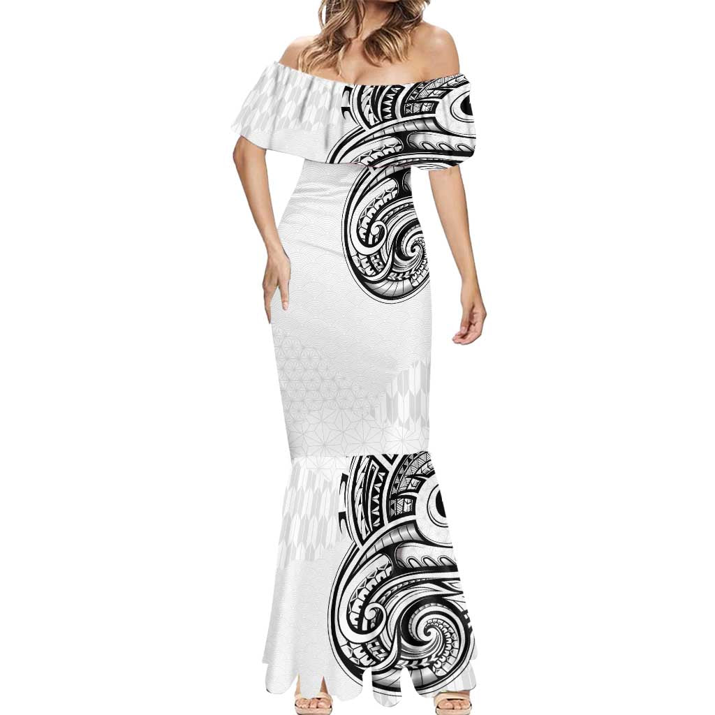 Hawaii and Japanese Culture Personalised Mermaid Dress With Polynesian Tribal Tattoo Style LT9 - Polynesian Pride