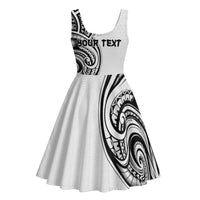 Hawaii and Japanese Culture Personalised Midi Dress With Polynesian Tribal Tattoo Style LT9 - Polynesian Pride
