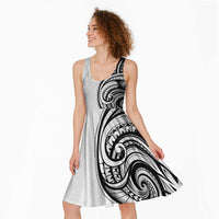Hawaii and Japanese Culture Personalised Midi Dress With Polynesian Tribal Tattoo Style LT9 - Polynesian Pride