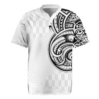 Hawaii and Japanese Culture Personalised Rugby Jersey With Polynesian Tribal Tattoo Style LT9 White - Polynesian Pride