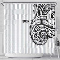 Hawaii and Japanese Culture Personalised Shower Curtain With Polynesian Tribal Tattoo Style LT9 - Polynesian Pride