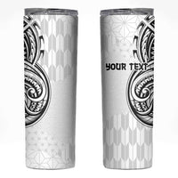 Hawaii and Japanese Culture Personalised Skinny Tumbler With Polynesian Tribal Tattoo Style LT9 White - Polynesian Pride