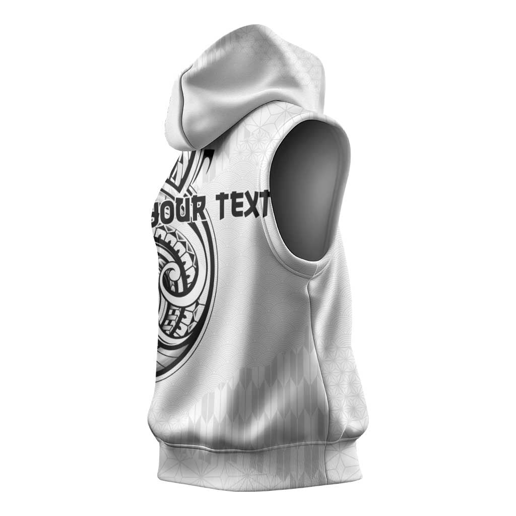 Hawaii and Japanese Culture Personalised Sleeveless Hoodie With Polynesian Tribal Tattoo Style LT9 - Polynesian Pride