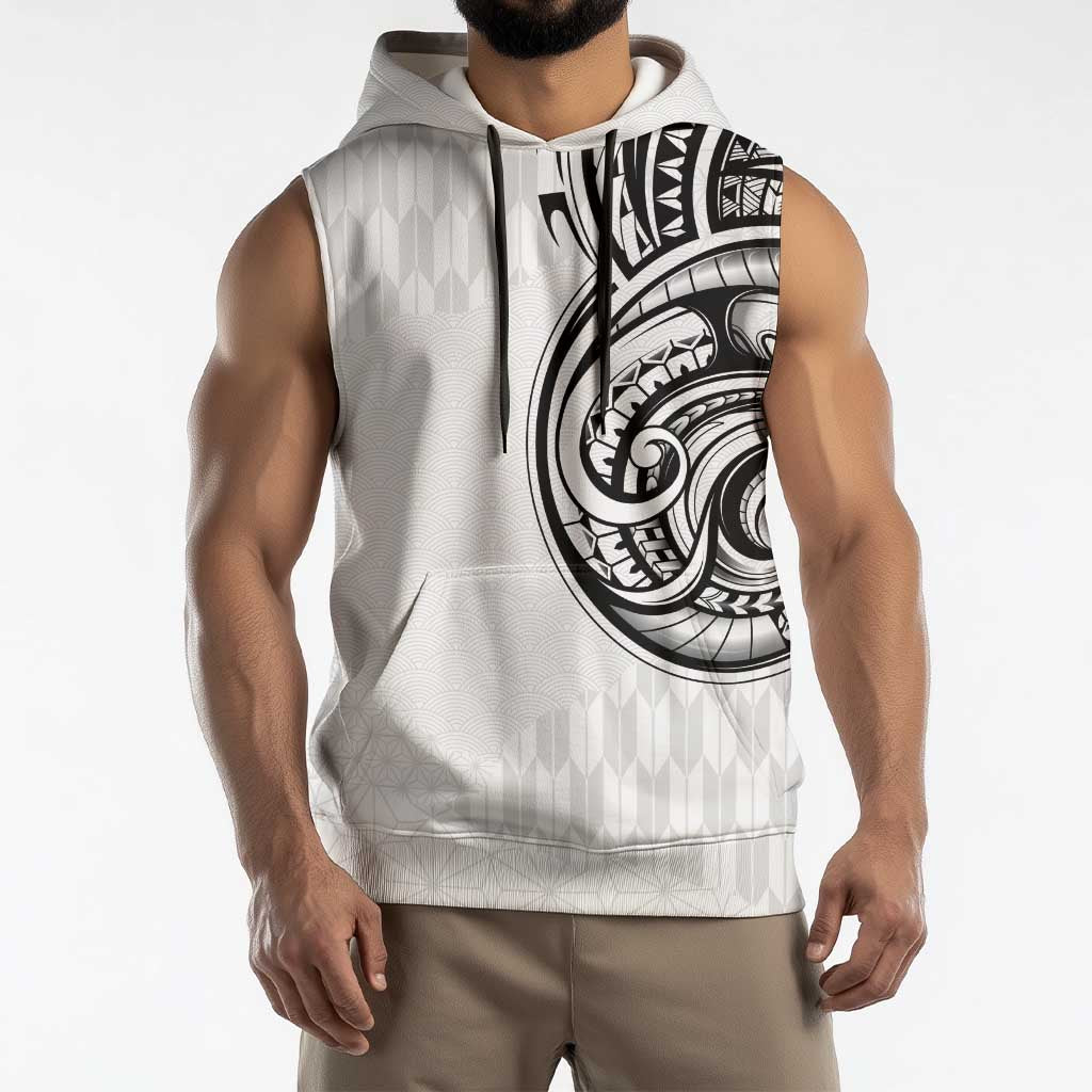 Hawaii and Japanese Culture Personalised Sleeveless Hoodie With Polynesian Tribal Tattoo Style LT9 - Polynesian Pride