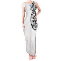 Hawaii and Japanese Culture Personalised Tank Maxi Dress With Polynesian Tribal Tattoo Style LT9 Women White - Polynesian Pride