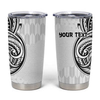 Hawaii and Japanese Culture Personalised Tumbler Cup With Polynesian Tribal Tattoo Style LT9 White - Polynesian Pride