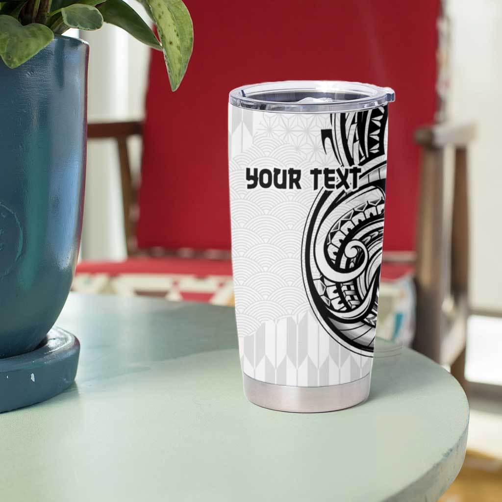 Hawaii and Japanese Culture Personalised Tumbler Cup With Polynesian Tribal Tattoo Style LT9 - Polynesian Pride