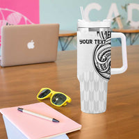 Hawaii and Japanese Culture Personalised Tumbler With Handle With Polynesian Tribal Tattoo Style LT9 - Polynesian Pride
