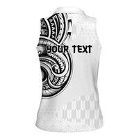 Hawaii and Japanese Culture Personalised Women Sleeveless Polo Shirt With Polynesian Tribal Tattoo Style LT9 - Polynesian Pride