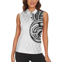 Hawaii and Japanese Culture Personalised Women Sleeveless Polo Shirt With Polynesian Tribal Tattoo Style LT9 - Polynesian Pride