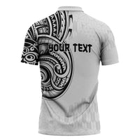 Hawaii and Japanese Culture Personalised Zipper Polo Shirt With Polynesian Tribal Tattoo Style LT9 - Polynesian Pride