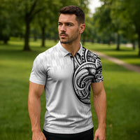 Hawaii and Japanese Culture Personalised Zipper Polo Shirt With Polynesian Tribal Tattoo Style LT9 - Polynesian Pride