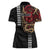 Hawaii and Japanese Oni Mask Personalised Women Polo Shirt Kakau Pattern Dark Art Style