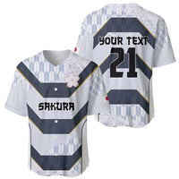 Japan Pacific Rugby 2022-23 Custom Baseball Jersey Black Sakura Japanese Wave Pattern