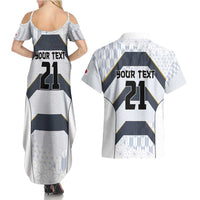 Japan Pacific Rugby 2022-23 Custom Couples Matching Summer Maxi Dress and Hawaiian Shirt Black Sakura Japanese Wave Pattern