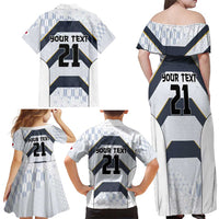 Japan Pacific Rugby 2022-23 Custom Family Matching Off Shoulder Maxi Dress and Hawaiian Shirt Black Sakura Japanese Wave Pattern LT9 - Polynesian Pride