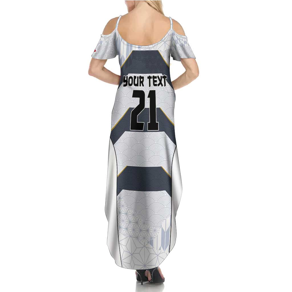 Japan Pacific Rugby 2022-23 Custom Family Matching Summer Maxi Dress and Hawaiian Shirt Black Sakura Japanese Wave Pattern LT9 - Polynesian Pride