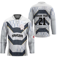 Japan Pacific Rugby 2022-23 Custom Hockey Jersey Black Sakura Japanese Wave Pattern - Polynesian Pride