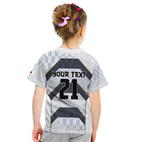 Japan Pacific Rugby 2022-23 Custom Kid T Shirt Black Sakura Japanese Wave Pattern