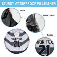 Japan Pacific Rugby 2022-23 Custom Spare Tire Cover Black Sakura Japanese Wave Pattern