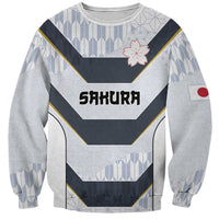Japan Pacific Rugby 2022-23 Custom Sweatshirt Black Sakura Japanese Wave Pattern