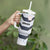 Japan Pacific Rugby 2022-23 Custom Tumbler With Handle Black Sakura Japanese Wave Pattern