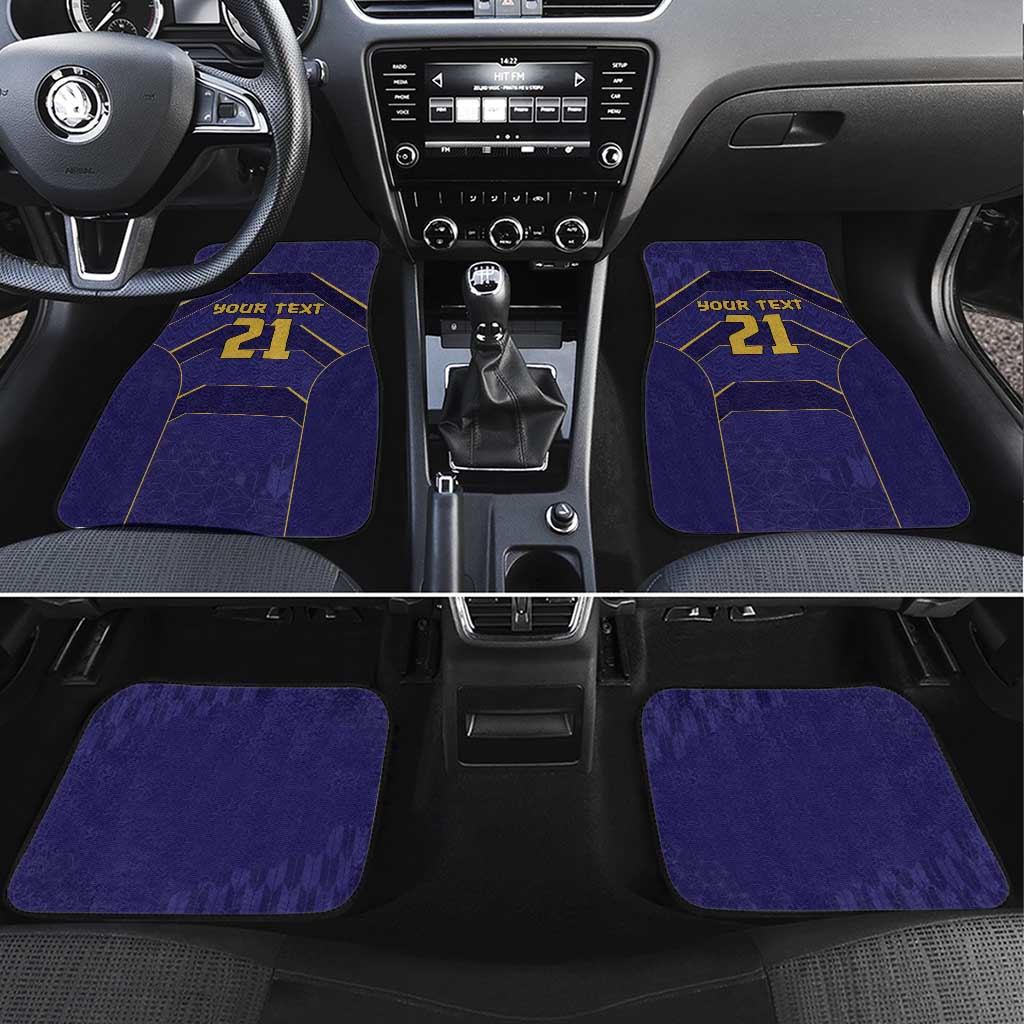 Japan Pacific Rugby 2022-23 Custom Car Mats Blue Sakura Japanese Wave Pattern
