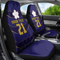 Japan Pacific Rugby 2022-23 Custom Car Seat Cover Blue Sakura Japanese Wave Pattern LT9 - Polynesian Pride