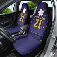 Japan Pacific Rugby 2022-23 Custom Car Seat Cover Blue Sakura Japanese Wave Pattern LT9 - Polynesian Pride